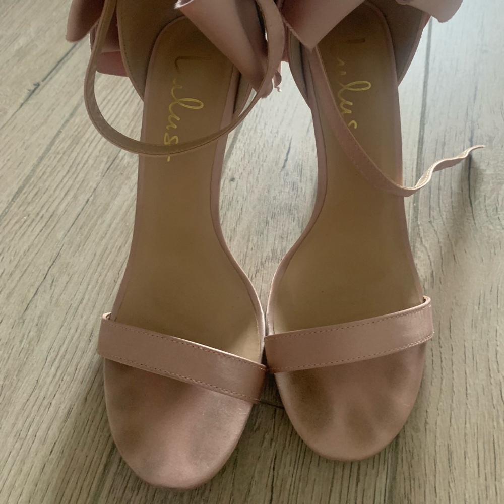 Pink Lulu’s Stilettos with Satin Ankle Bow - Picture 4 of 8
